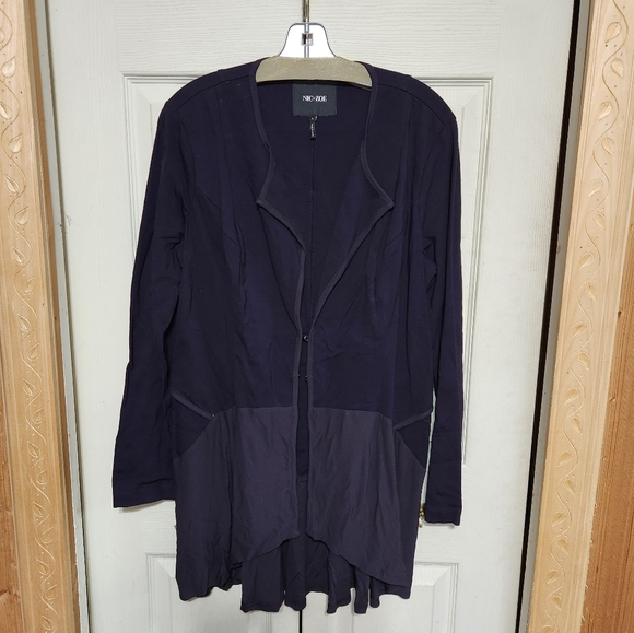 Nic + Zoe Navy Blue Open Front Cardigan - Picture 3 of 11